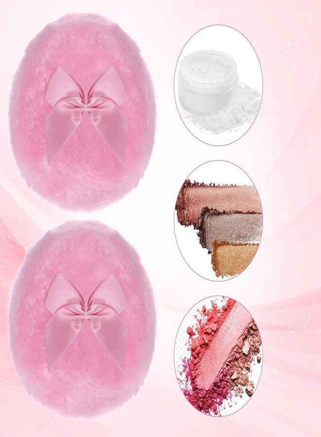 Aeaocvo 2 Pcs Large Body Powder Puff, 3.5 Inch Soft Washable Reusable Dusting Big Fluffy Powder Puff for Wet Dry Makeup Face Body - Image 3